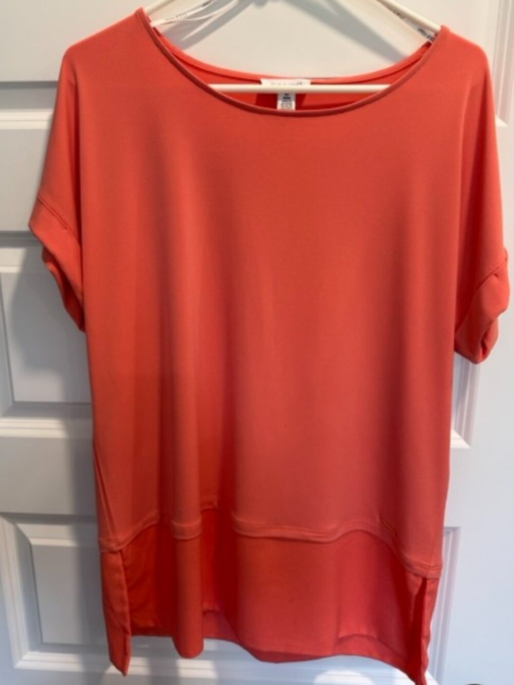 Calvin Klein Coral Tunic Blouse Size Medium
